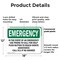Signmission In The Event Of An Use Phone To, 18 in W x Rectangle, Plastic OS-2PACK-EM-P-1218-L-10397 - alternate 4